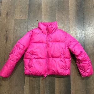 Old Navy pink puffer